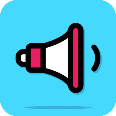 Konuşmacı. Web simgesi basit illüstrasyon