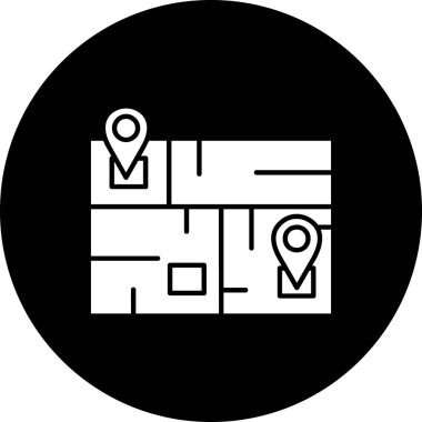 konum simgesi vektör illüstrasyonu