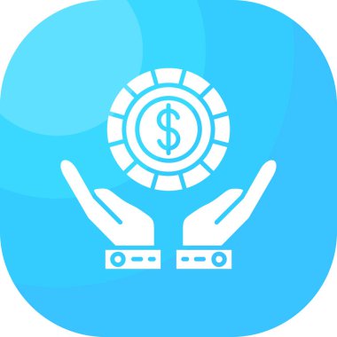 Dolar para ikonu vektör illüstrasyonu