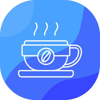 Kahve fincanı. Web simgesi illüstrasyonu