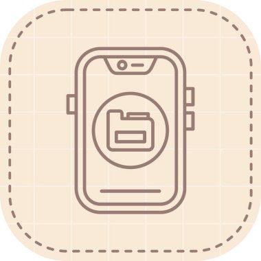 Smartphone Simgesi, vektör illüstrasyonu