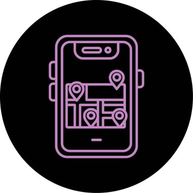 Benzersiz akıllı telefon vektör simgesi