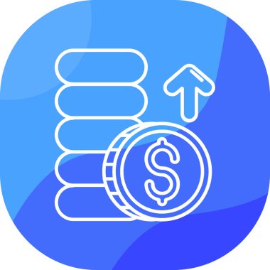 Dolar. Web simgesi basit illüstrasyon