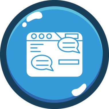 Konuşma yap. Web simgesi basit illüstrasyon