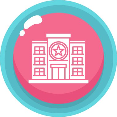 Bina. Web simgesi basit illüstrasyon