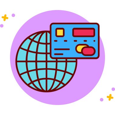 Küresel simge vektör illüstrasyonu