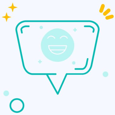 Mutlu gülümseme renk vektörü simgesi