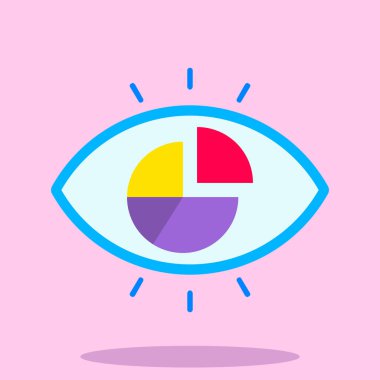 vizyon simgesi vektörü. Web tasarımı için izole vektör sembolü