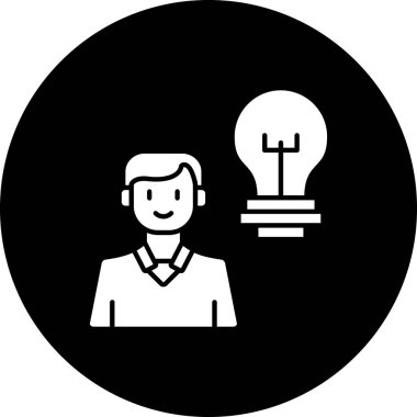 Ampullü adamın vektör illüstrasyon simgesi