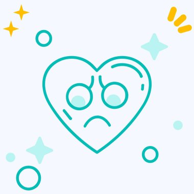 Beyaz arka planda izole edilmiş bir boşanma ikonu ile dolu bir kalp. Aşk sembolü. Sevgililer Günü ikonu. vektör