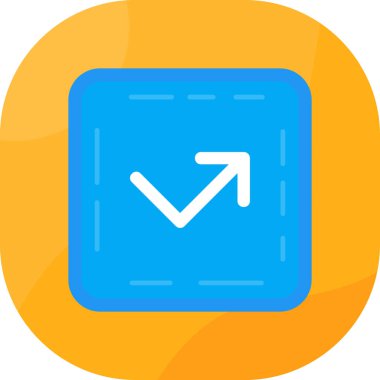 düz biçimli sağ ok yönü simgesi