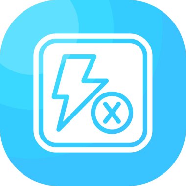 Şimşek simgesinin vektör illüstrasyonu