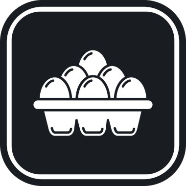 Yumurta sembolü, yemek ve paskalya, yumurta işareti, vektör çizimi, siyah arkaplanda katı bir desen.