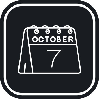 Ekim takvim simgesi vektör illüstrasyonu