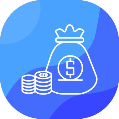 Para için. Web simgesi basit illüstrasyon