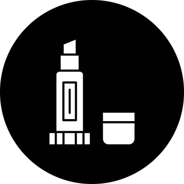 Web ve mobil uygulama tasarımınız için beyaz arkaplanda izole edilmiş kozmetik simgesi vektörü, makyaj logosu konsepti