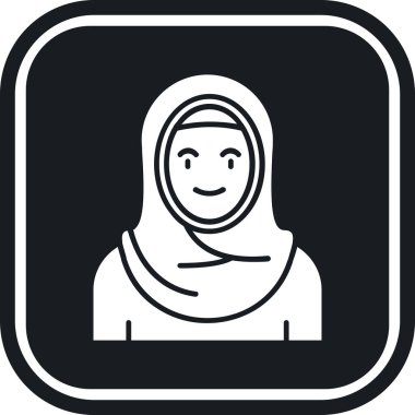 Bir kadın simgesinin vektör illüstrasyonu