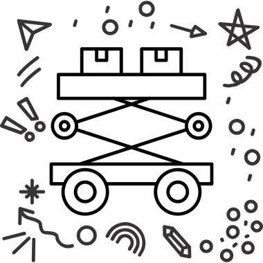 Bir robot simgesinin vektör illüstrasyonu