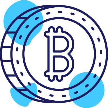 bitcoin. Web simgesi basit illüstrasyon