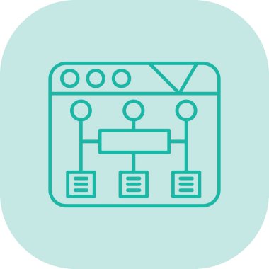 Ağ simgesi. Veri işlemenin vektör illüstrasyonu