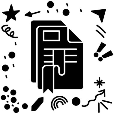 Belge simgesi tasarım vektörü