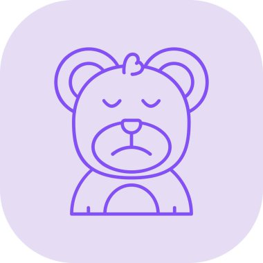 Ayı. Web simgesi basit illüstrasyon