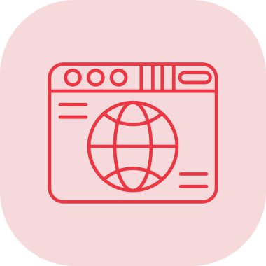 tarayıcı simgesi vektör illüstrasyonu