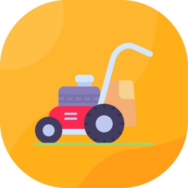 Traktör düz simgesi, vektör illüstrasyonu