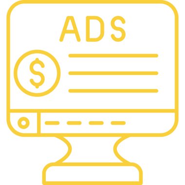 Pazarlama reklam ikonu