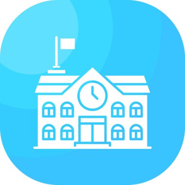 Bina. Web simgesi basit illüstrasyon