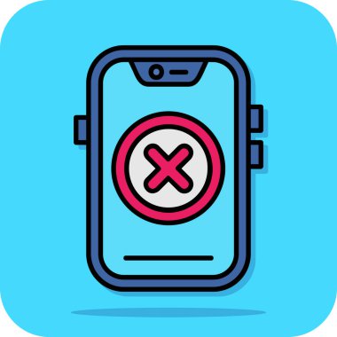 akıllı telefon simgesi yok, basit vektör illüstrasyonu