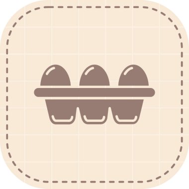 Yumurta vektör illüstrasyonu, düz simge