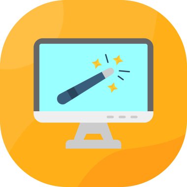 Dizüstü bilgisayar simgesi vektör çizimi