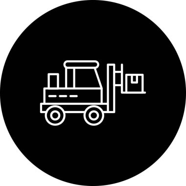 Bir kamyon simgesinin vektör çizimi