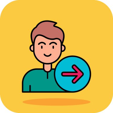 İşaretli bir adamın vektör çizimi