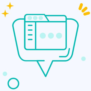 Web sohbet simgesi, modern tasarım illüstrasyonu