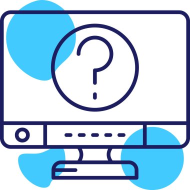 Bilgisayar. Web simgesi basit illüstrasyon