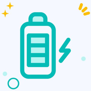 pil simgesi, modern tasarım illüstrasyonu