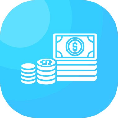 Vektör para simgesi, vektör illüstrasyonu