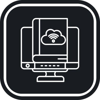 bulut hesaplama simgesi, vektör illüstrasyonu