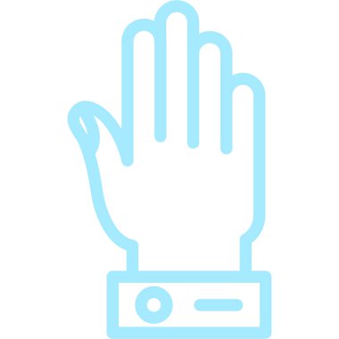 Tıbbi eldivenli el ikon vektör çizimi tasarımı