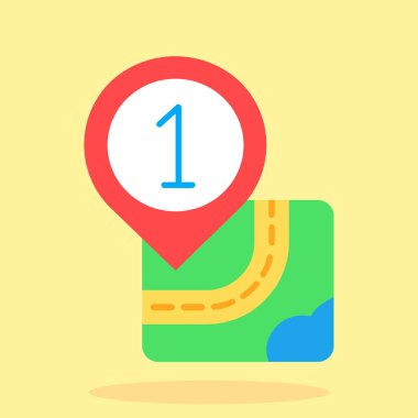 Simge vektörünü yönlendir. İnce çizgi işareti. İzole edilmiş kontür sembolü gösterimi