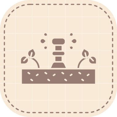 Çiçek simgesi olan bir fincanın vektör çizimi