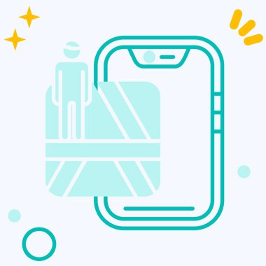 akıllı telefon mobil uygulama simgesi - taslak biçimi