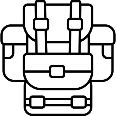 Çantanın modern simgesinin vektör illüstrasyonu
