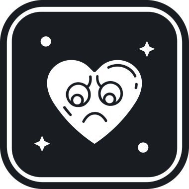 üzücü simge, basit vektör illüstrasyonu