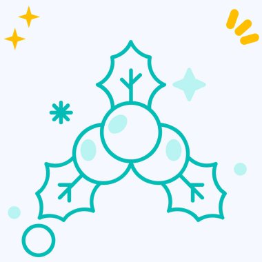 Beyaz arkaplanda izole edilmiş ana hatlı Noel ağacı simgesi. Mutlu yeni ve mutlu yıllar. vektör