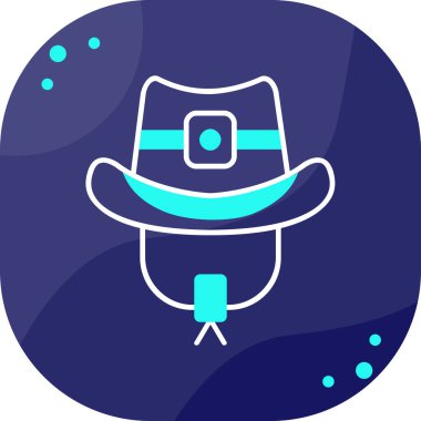 Bir şapka simgesinin vektör illüstrasyonu