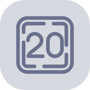 20 sayı simgesi, vektör illüstrasyonu