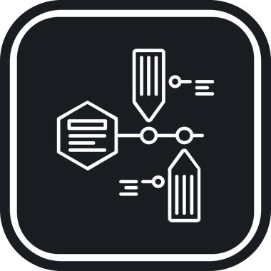 Kimyasal yapı simgesi, vektör çizimi